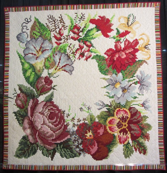 Mediterranean Colors and Perfumes by Sonia Bardella of Venice, Italy.  A beautiful mosaic pieced quilt.